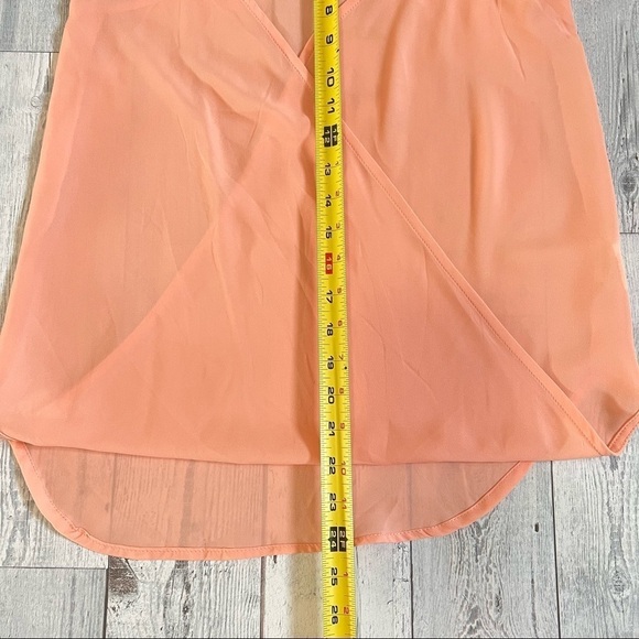 Lily Star Women’s Halter Sleeveless Peach Sheer‎ Tunic Top Size S - Picture 11 of 11